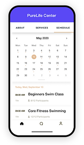 Image d'un agenda de réservations inclut avec un site web Wix Bookings.